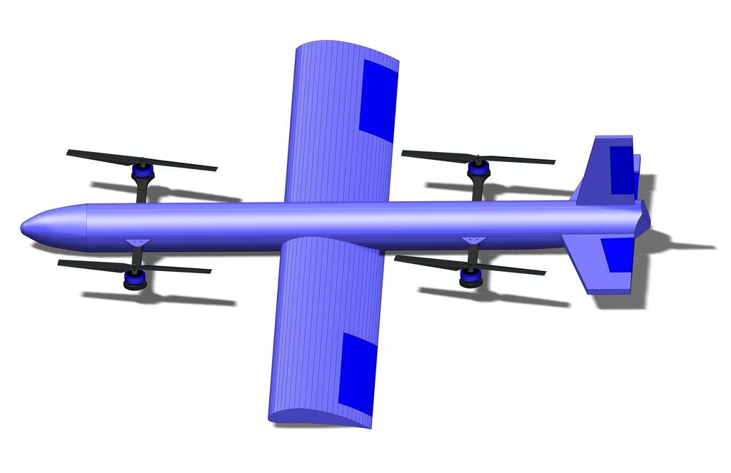 2 G. Flores et al. (a) CAD. (b) Experimental prototype. Figure 1 Quad-Tilting Rotor Convertible UAV.