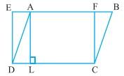 Fig.4 10) If a triangle and a parallelogram are on the same base and between the same parallels, then prove that the area of the triangle is equal to half the area of the
