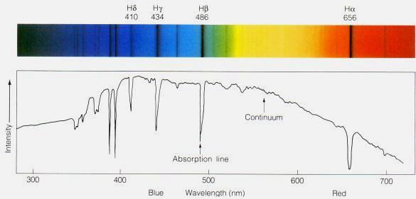 Absorption Line Spectra Spectrum of the Sun The H letter (Hydrogen) followed by a Greek letter are used for