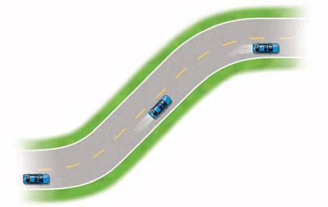 79. car traveling along the straight portions of the road has the velocities indicated in the figure when it arrives at points, B, and C.