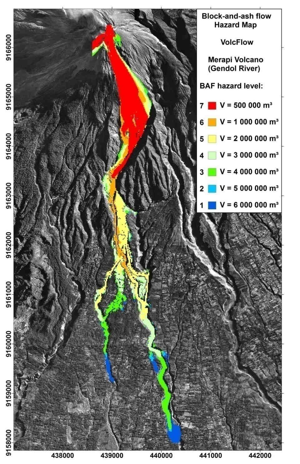 BAF Hazard Assessment in the Gendol river TITAN 2D VolcFlow Summary and Outlook Realistic numerical models require: Model calibration using well-constrained field parameters (thickness variations,
