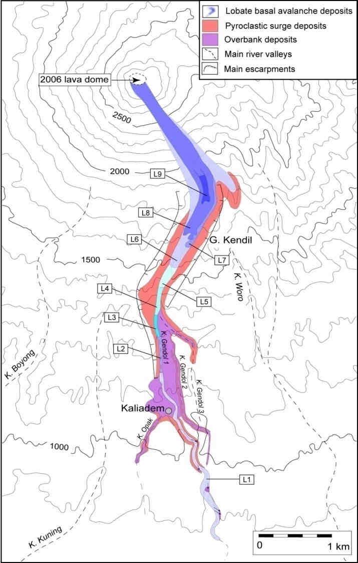 avalanche deposits: ~ 7.7 x 10 6 m 3 89% Overbank deposits: ~ 0.