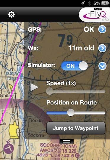 Load or create a flight plan then switch to the Map tab. Look at the Status Window at the upper right of the screen. The last item is the Simulator. Turn it on and watch the flight begin.