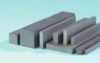 Square and rectangular rods for punches as sintered with positive sintering tolerances S L B Type, H40S/HIP TSM30/HIP MG30/HIP description B S L = 80 mm L = 75 mm L = 72 mm CTSS 9,5 x 9,5 x L 9,5 9,5