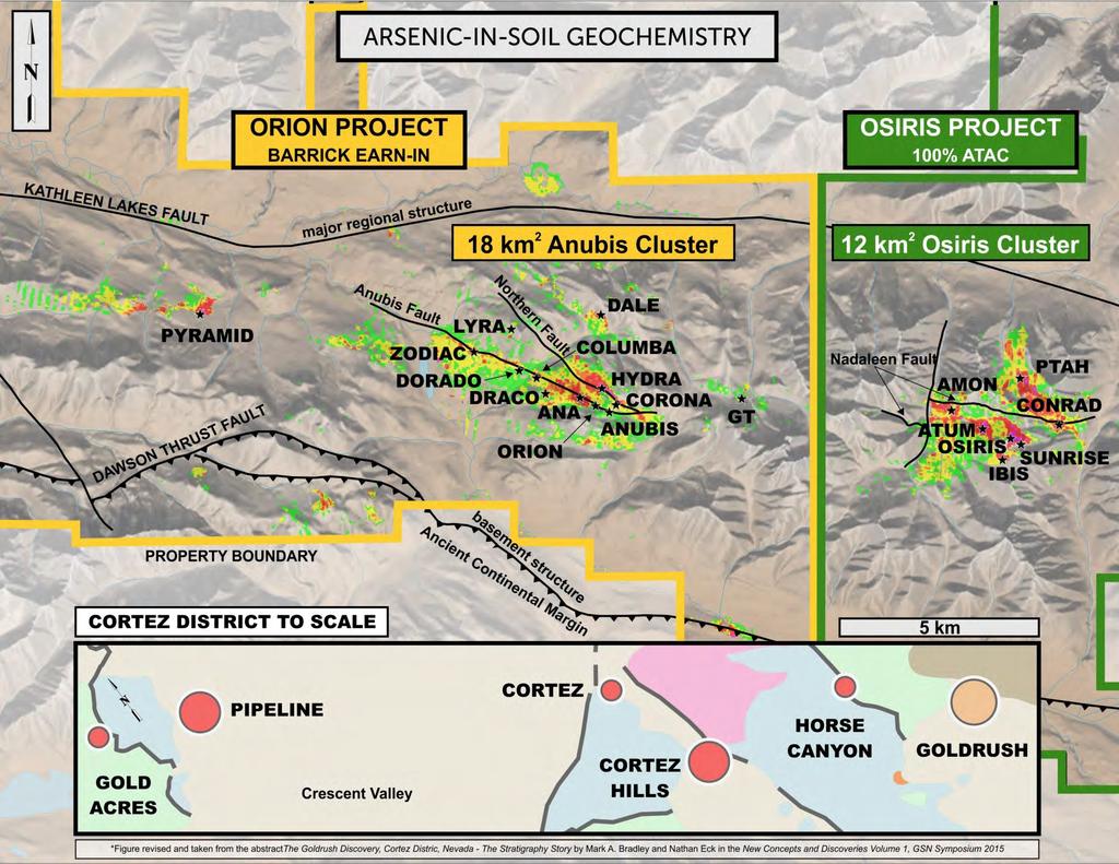 CARLIN-TYPE GOLD DISCOVERIES 2011-2016 ~5,000 m diamond drilling