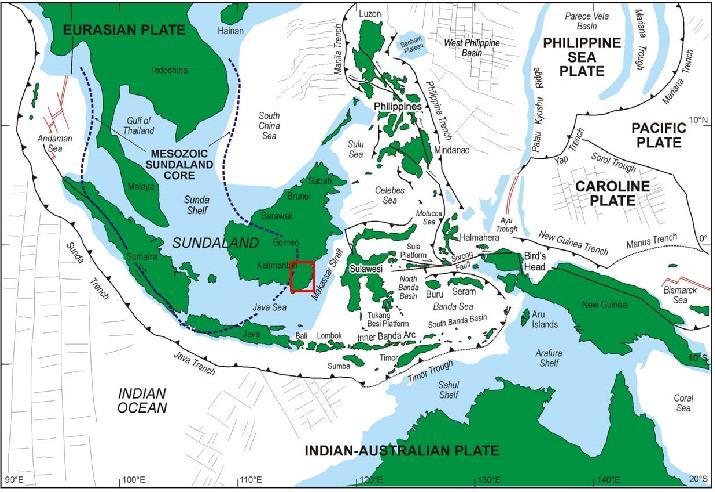 Figure 1 - Tectonic setting of Southeast Asia.
