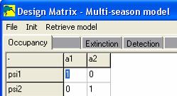 (with a corresponding beta called a1) and that ψ 2 will be estimated uniquely (with a corresponding beta called a2): Click on the Extinction tab and you ll see that the model is set up to