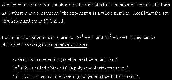 SECTION. Polynomial Functions Section.
