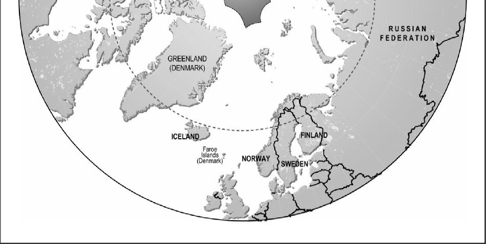 between Norway and the Russian Federation, extend to the coast of the Arctic Ocean.