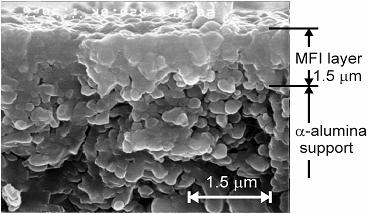 Membrane α alumina substrate XRD of Zeolite on