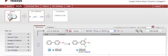 Reaxys Synthesis of compounds How can I make