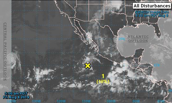 Tropical Outlook Eastern Pacific Disturbance 1 (as of 8:00 a.m.