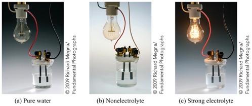 Electrolytes and Nonelectrolytes Electrolytes: compounds that conduct electricity when dissolved in water.