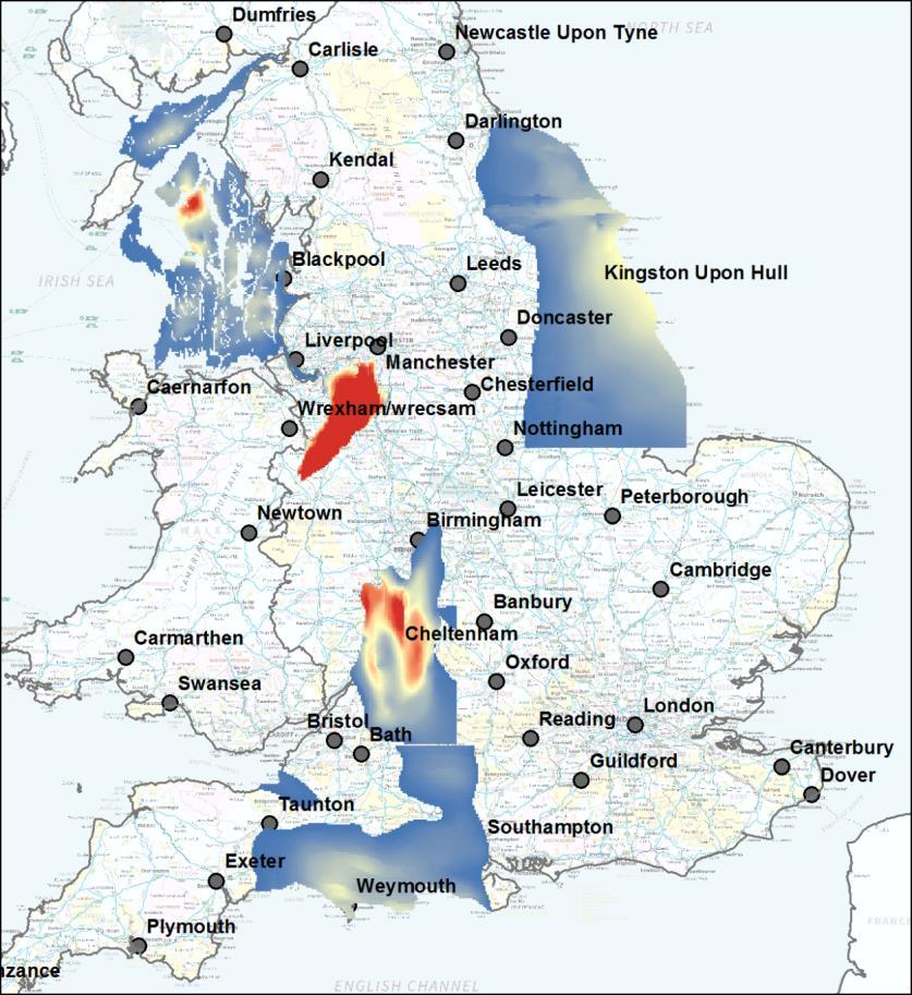 The Direct use resource The Inferred Geothermal Resource for the Permo-Triassic sandstones for the whole of the UK has been calculated as 201 x 10 18 to 328 x 10