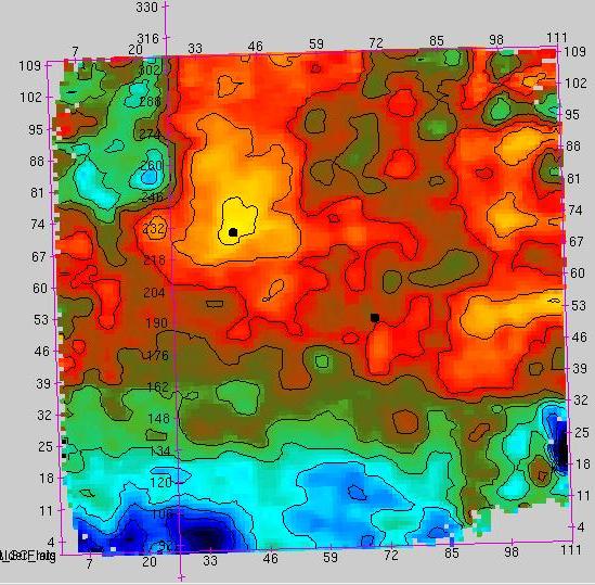 3-14 ms below the Lower Ardley coal seismic pick horizon.