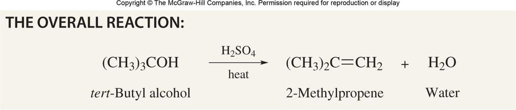 E1 Mechanism of Dehydration The mechanism must describe the step-by-step formation of the products