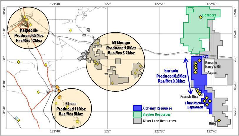 Alchemy Resources Ltd (ASX: ALY; Alchemy or the Company ) is pleased to announce that it has secured 100% interest in over 40km strike of highly prospective Archean greenstone belt in the Eastern
