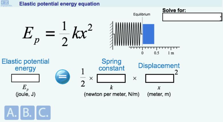 How does the stored energy change if the displacement is doubled? The energy increases by a factor of four (2 2 ). 2 What happens if the displacement is tripled? Where does this formula come from?