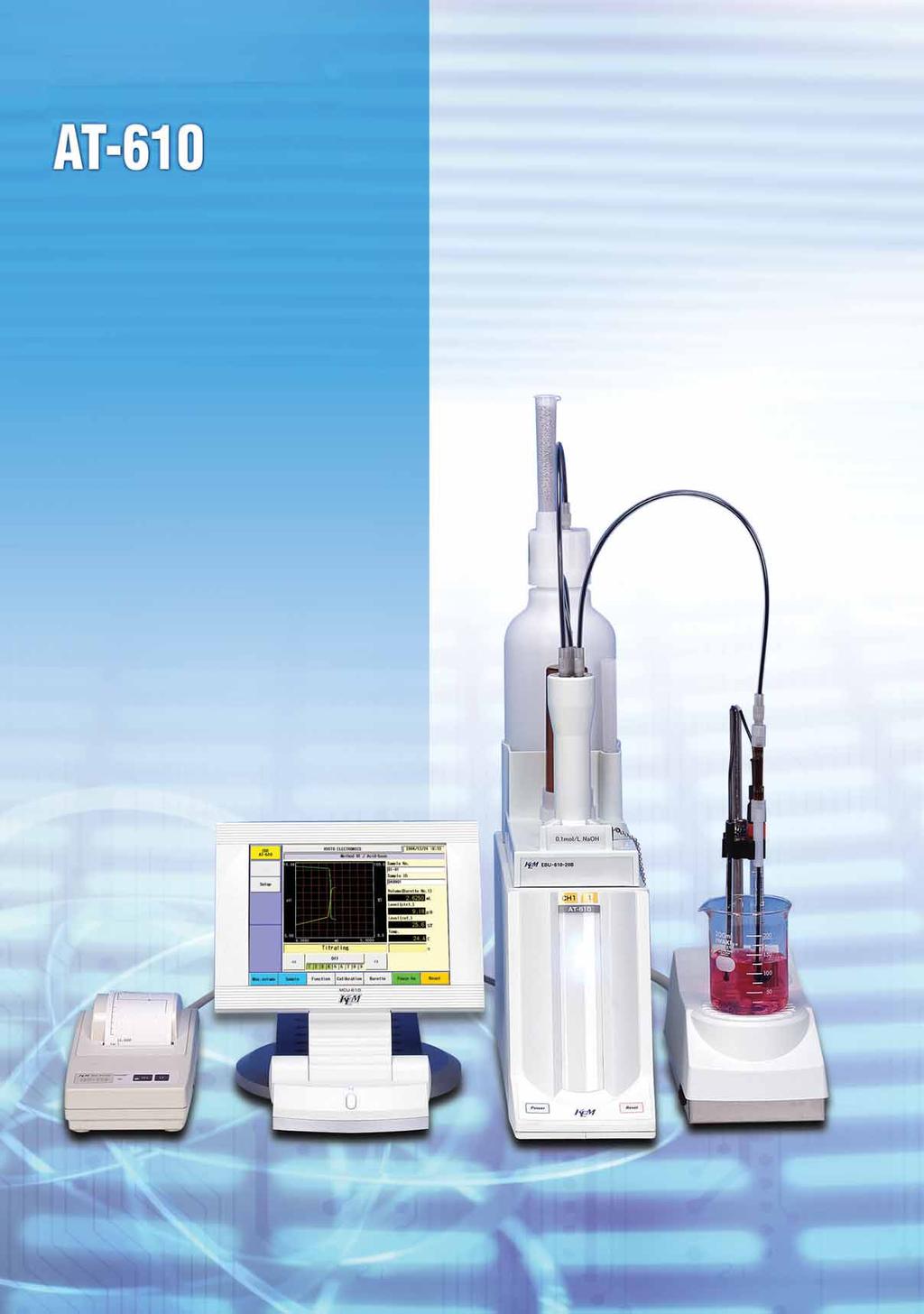 Automatic Potentiometric Titrator Two Different Titrations can be Performed Simultaneously --- Allow for Space-saving. Also, a Karl Fischer Moisture Titrator can be combined.