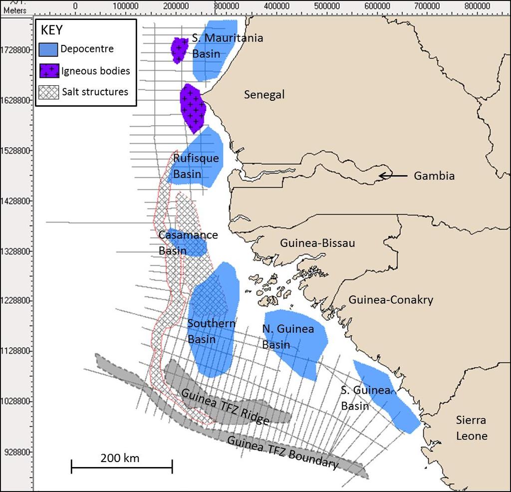 NWAAM structure and prospectivity NWAAM is identified as a more typical Atlantic Margin syn- and post-rift system.