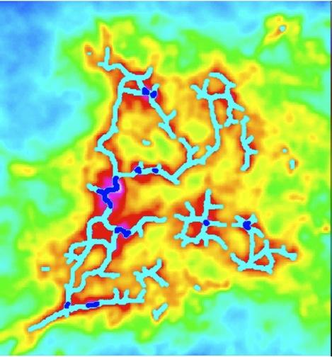 Different cloud structures form low- & high-mass stars Disorganized network of filaments versus single dominating filamentary clouds N H2 map of Vela D
