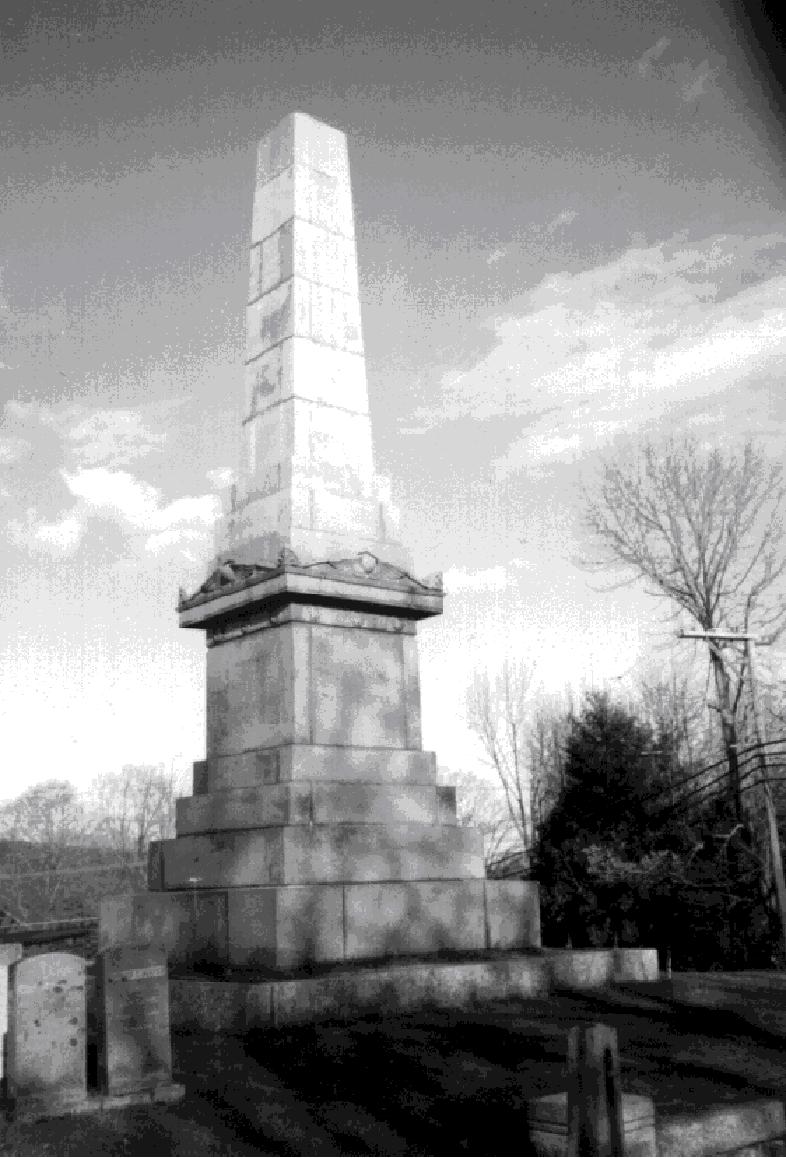The Nathan Hale Monument in Coventry, Connecticut.