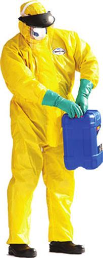 Splashproof garments Chemical protective clothing is commonly categorized into six standards under EN340: Type 1, Gas tight protects against hazardous gases Type 2, Non-gas tight protects