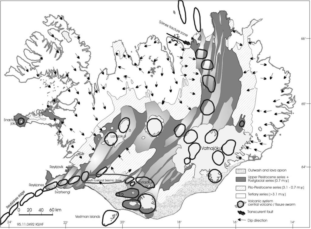 Report 9 73 Alnethary usually fracture dominated systems (Bödvarsson, 1982; Björnsson et al., 1990). The volcanic systems in SW-Iceland strike southwest to northeast.