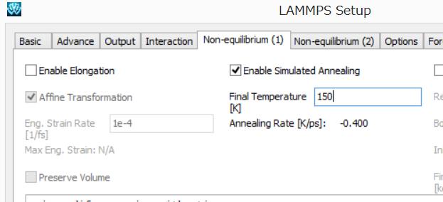 1. Click MD LAMMPS Keywords Setup. 2.