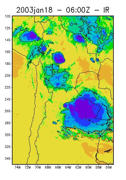 intervals) t t+ t t t+ t ForTraCC (Forecast and Tracking of active Convective Cells) Vila et al, 2008 Temperature threshold of 235K