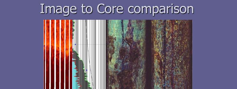Great correlation between the image and the core in the