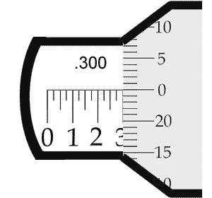 Reading a Micrometer Sleeve: The Micrometer sleeve is divided into 10 equal parts, each of these parts is equal to.100" (1 tenth of an inch).
