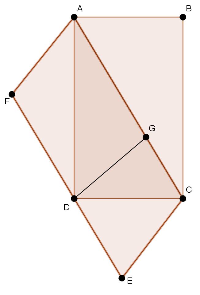 01 Mu Alpha Theta National Convention Theta Geometry Solutions 6. Choose point G on the hypotenuse of right triangle ADC such that DG is an altitude of the triangle.