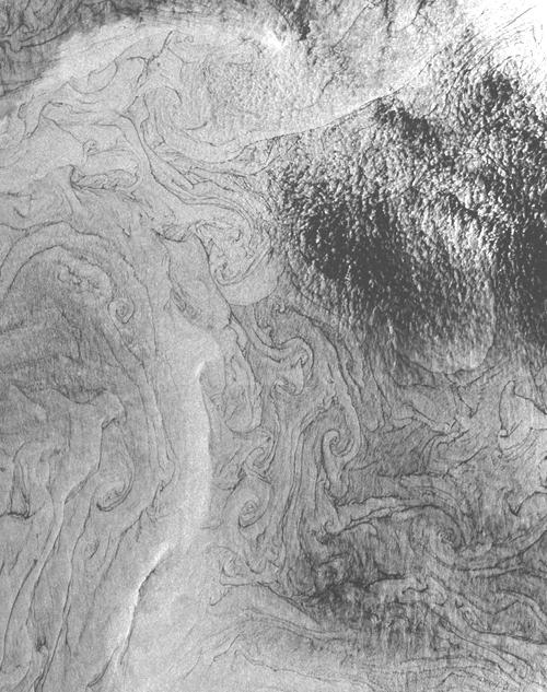 Oceanic eddies in synthetic aperture radar images 285 Figure 3. Chains of small-scale cyclonic eddies (size 3 5 km) in the Japan Sea on the ERS-1 SAR image of October 22nd, 1992.