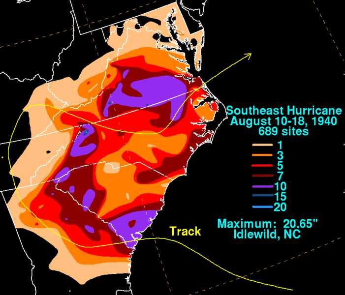 6-8, Hurricane Frances Major flooding