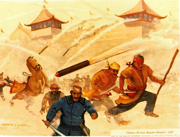 Chinese Used Rockets in Battle In 1232 AD the Chinese used rockets against