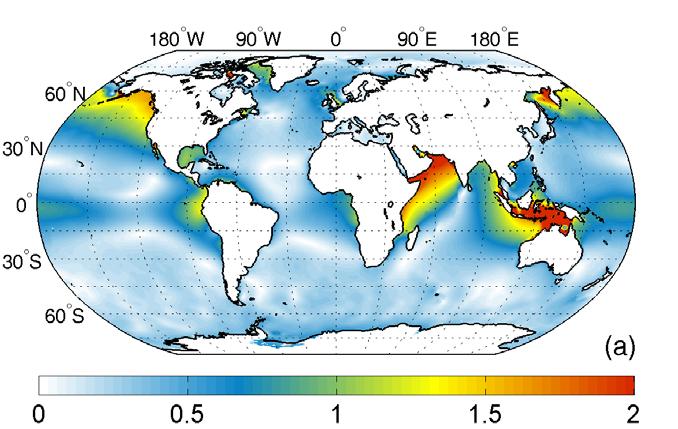 Nutation: Oceanic Excitation Substantial contribution of radiational S 1 oceanic tide: FES2012 tidal heights (1 cm = 100 Pa) Collection of estimates from heights & currents, or already published