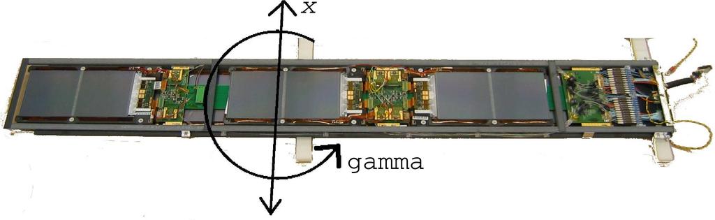 32 Figure 4.9: Left: Layout of the Cosmic Rack as in the test-beam of September 2004. Rod numbering is equal to layer numbering.