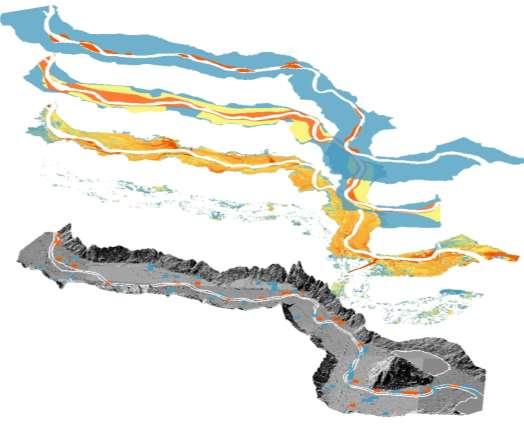 MULTI-CRITERIA APPROACH Criteria Geomorphological Layer 1. Geomorphological map 1 2 Hydraulic Hydrosedimentological 2. Flood hazard 3. Inundation frequency (1948-2010) 4.