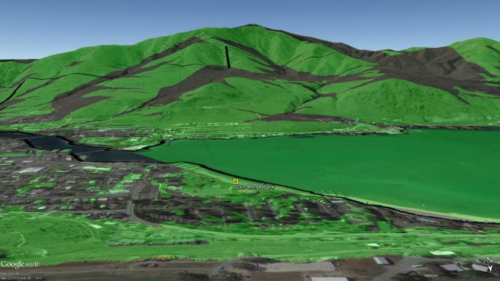 Exhibit 8. Viewshed Analysis from Don Morris Park towards the Butte Source: BERK, 2016; Google Earth, 2016 Currently, the T-A zone allows lots as small as 5,000 square feet or a density of 8.
