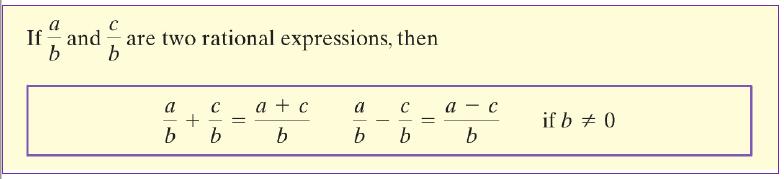 115 Eample: 6) Dividing polynomial rational epressions. 8 103 (4 ) 4 Eample: 7) Multiplying and dividing polynomial rational epressions. ( 3) 4 9 Section 5.5 Add and Subtract Rational Epressions.