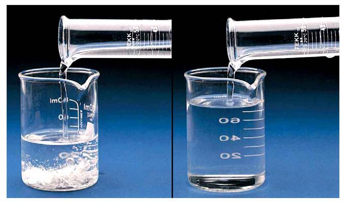 (right) Silver chloride, insoluble in water, dissolves to form Ag(NH3)+(aq) and Cl-(aq).