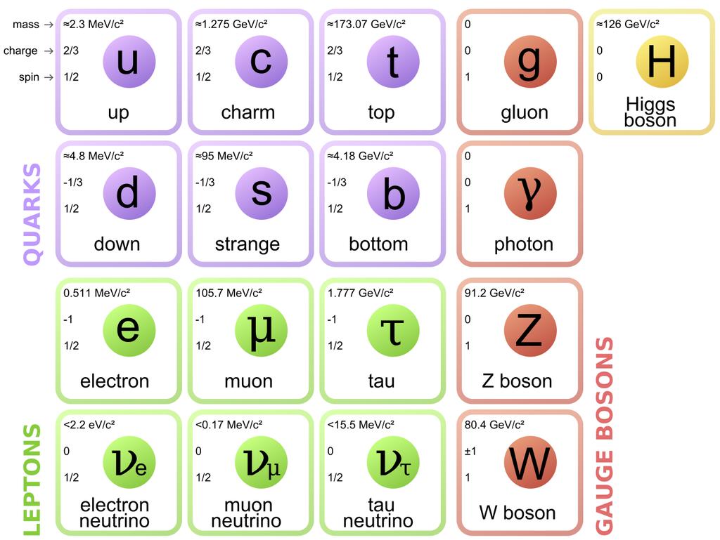 Figure 1 1: Elementary particles in the Standard Model. Taken from [2]. neutrons.