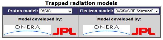 Radiation belt models: Jupiter Trapped radiation models Divine & Garrett 83 (protons and electrons) D&G83 + Salammbo(protons and electrons) D&G83 + GIRE (electrons) D&G83 + GIRE +