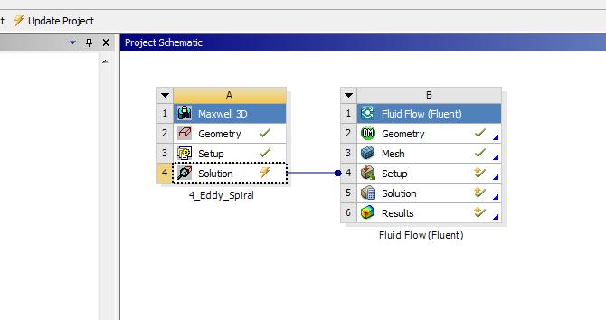 Manual 2-Way Coupling Update Update Project to Update Maxwell and Fluent Solution