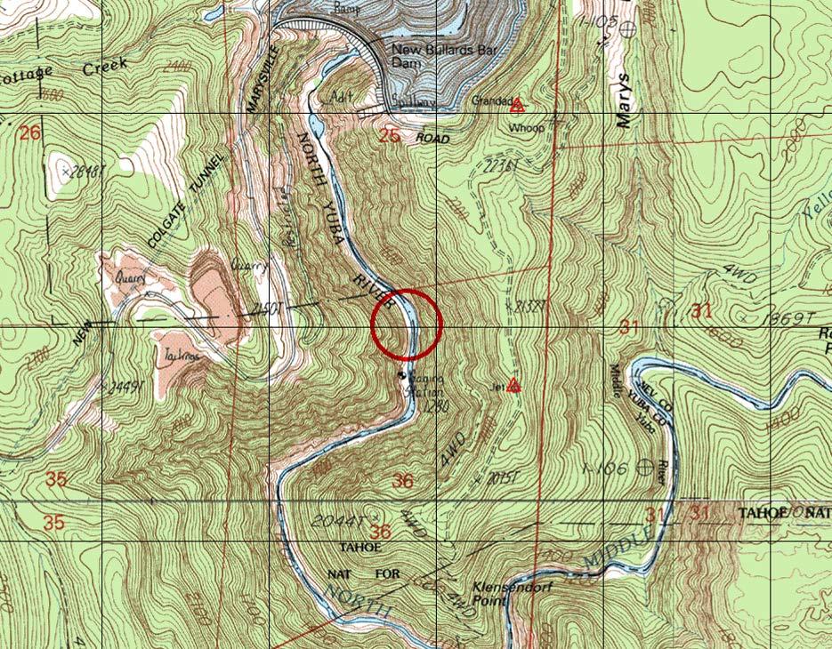 Sampling Site: 1 of 2 (Upper Site) Rivermile: Approx. 1.5 Elevation: 1,250 ft.
