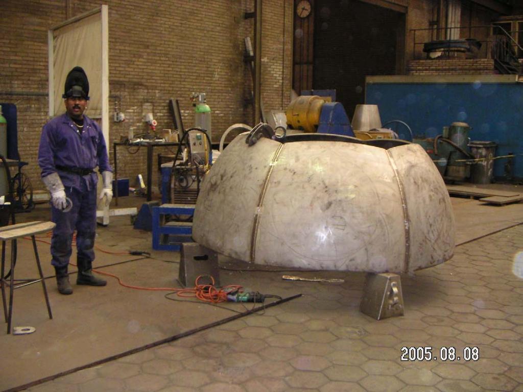 Cryostat Update Fabrication of steel vessel head from segments difficult to be done by e-beam