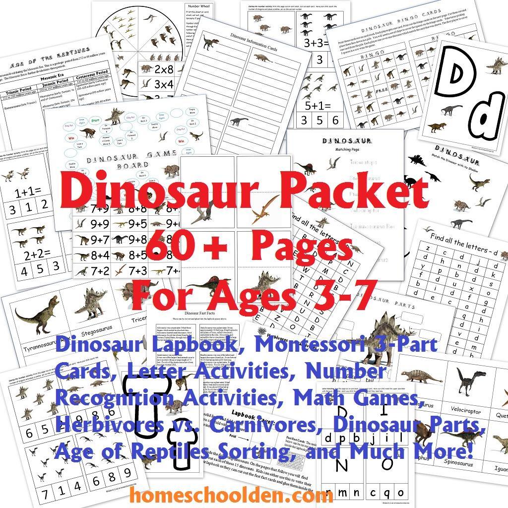 Dinosaur Packet 60+ Page