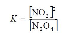 The effect of changing temperature The effect of a temperature change on a reaction in equilibrium can be demonstrated in the laboratory using the following example: N 2 O 4 (g) 2NO 2 (g) ΔH = +ve