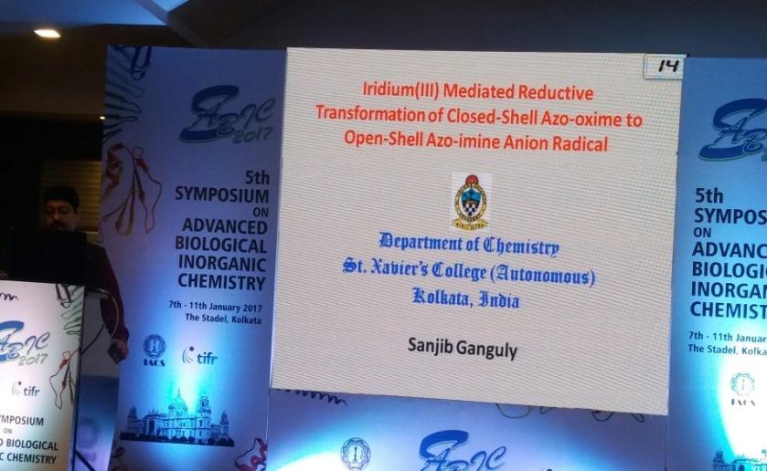 International Symposium on Modern Trends in Inorganic Chemistry- XVI (MTIC- XVI), December 3-5, 2015 at the Jadavpur University, Kolkata 5.